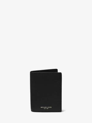 michael kors mens bryant leather l-fold wallet|small black michael kors wallet.